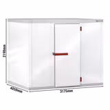 Commercial Walk-In Freezer Room Premium PLUS - 3170x4050 - 22,33m³ - without Freezing Unit