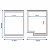 LIEBHERR | Commercial Undercounter Refrigerator 106 L 1 Glass Door PREMIUM – Stainless Steel Silver - 2–12 °C
