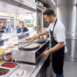 Crêpes-Gerät - mit 2 Platten - Ø 400mm inkl. Teigverteiler