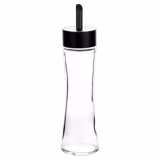 (12 pcs) Cruet Set - 2-piece - Stainless steel stand - Glass - with removable lids - oil & vinegar - Height: 200mm