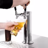 Dispensador de cerveza de barril de tiro directo - 2x 50 litros - 1240x620mm - 2 puertas macizas - 2 grifos