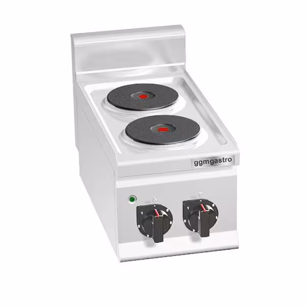موقد كهربائي LORENZO 600 - 300x600x410mm - 4 kW - 2 مناطق طهي دائرية