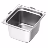 (6 pieces) – Stainless Steel Gastronorm Pan GN 2/3 – Height 200 mm