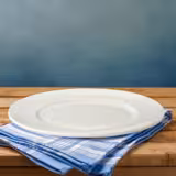 (6 pcs) LUX | Plate - flat - Porcelain - Ø255mm - Ivory