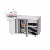 Koelwerkbank PREMIUM - 1400x600mm - met 2 deuren & met achterwand