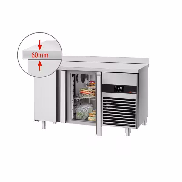 میز خنک کننده پریمیوم - 1400*600 میلیمتر - دو درب - دیواره دار