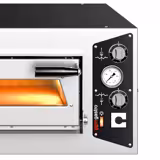 Forno de pizza elétrico - Base em pedra refratária - 6x Ø35cm - Eletromecânico - até 450°C - incl. Underframe