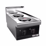 Commercial Electric Hob, 2 Solid Hotplates PREMIUM - 700 mm deep - 4.6 kW