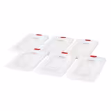 (6 stuks) Polypropyleen GN-deksel GN 1/6 - melkwit - 176x162mm - Hoogte: 13mm