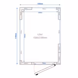 Koelcel - 1500x2100mm - 4,8m³ - met 3 glaswanden