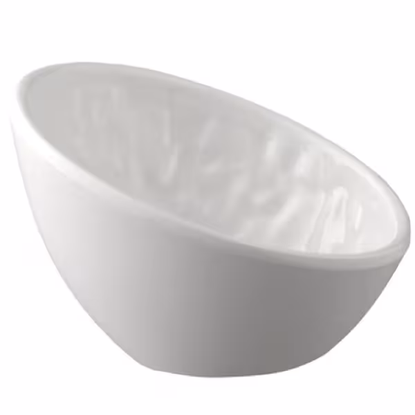 (6 stuks) Dipschaaltje - TAO - Melamine - 70ml - rond - 105x100mm - Wit
