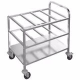 Carrello di servizio - 815x530mm - con 2 piani di appoggio per 12 contenitori GN 1/6 per ripiano