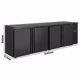 Back Bar Cooler ECO – 4 solid doors - Black - 2542 mm wide - 0 to +10°C