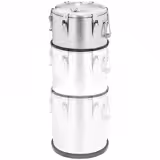 Contenitore termico per alimenti in acciaio inox - 10,0 L - altezza 220mm - base antiscivolo in gomma