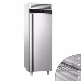 Upright Fridge Stainless steel PREMIUM - GN 2/1 - 700L - with 1 door & Support grids