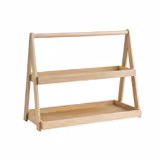 Etagere / Buffet Stand - VALO - Oak - Brown - square - Height: 445mm - with 2 shelves - suitable for GN 2/4