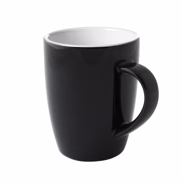 (6 stuks) COLORS - Koffiekop - 180ml - Zwart
