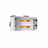 Electric Deck Pizza Oven - Twin Deck - Firebrick Base - 6+6 - Ø 33cm (13") - Mechanical Controls - up to 400°C