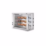 Elektromos grillcsirke sütő - 9 kW - 3 nyárs - 18 csirkés