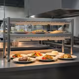 Ripiano d'appoggio riscaldato con radiatore ceramico - 1200x370 mm - 2x 1,05 kW - 2 piani riscaldati