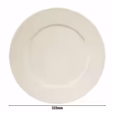 (12 pcs) PERA | Plate - flat - Porcelain - Ø320mm - Cream