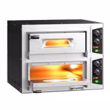 Elektrická pizza pec - 725x660 mm - 4+4× Ø 24 cm - až 450 °C - Manuální - stohovatelný