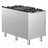 Cucina a gas professionale - Giuseppe 700 - 1200x730x900mm - 39,5 kW - 5 fuochi - incl. forno a gas - 6-pz - GN 2/1 - statico - 6,0 kW