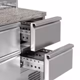 Saladette ECO - 1368mm - 1 deur & 4 laden - met RVS deksel voor 8x GN 1/6 - granieten werkblad