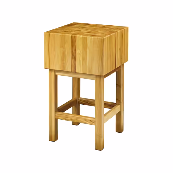 Billot de boucher professionnel en Bois d’acacia - 500x500mm - 250mm d’épaisseur