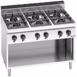 Cocina a gas - 42kW - 6 fuegos quemadores de alto rendimiento - modelo de alto rendimiento