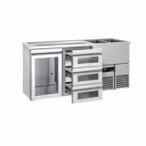 Direct Draw Beer Dispenser / Kegerator PREMIUM - 1950x700mm - 1 Glass Door & 3 Drawers