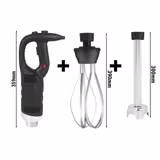 Stabmixer inkl. Mixstab 300mm & Rührbesen - 450 Watt - Geschwindigkeit stufenlos regelbar