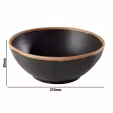 (6 stycken) Skål - CROCKER – Melamin – 1,45 liter – Ø 210 mm – Brun/Terrakotta