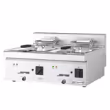 Elektrikli Çiftli Fritöz MARIO 700 - 10+10L - 18kW - Termostatik kontrollü - Yağ boşaltma musluklu