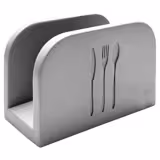 (6 buc) Suport pentru șervețele - ELEMENT - beton - 160x75x100 mm - pentru aprox. 50 șervețele cocktail - gri - cu bază protejată pentru mobilă