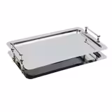 (6 Stück) System Tablett - Edelstahl - GN 1/1 - Höhe: 70mm - mit Griffen