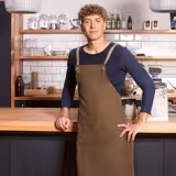 (6 pieces) KARLOWSKY | Adjustable Cross-Back Bib Apron Urban Nature – Cinnamon - 700×850 mm