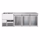 Direct Draw Beer Dispenser / Kegerator PREMIUM - 2500x700mm - Triple Glass Doors