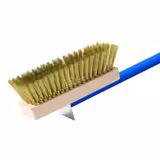 Pizza oven brush with Scraper - 200x1600x105mm - Brass bristles