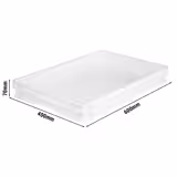 (8 unid) Caixa de fermentação - Conjunto - 8 caixas - EN 600x400 - Altura: 70mm - Polipropileno - Branco - Profissional