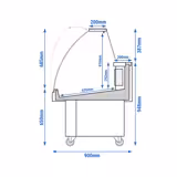 Βιτρίνα Ψαριών - 1640 χλσ. - με LED-Φωτισμό