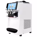 Mjukglassmaskin - 30–32 l/h - 2,7 kW - Pekskärm - 3 smaker (2 smaker + mix) - Bänkmodell