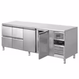 Mostrador refrigerado ECO - 2,2 x 0,7 m - con 2 puertas y 4 cajones 1/2
