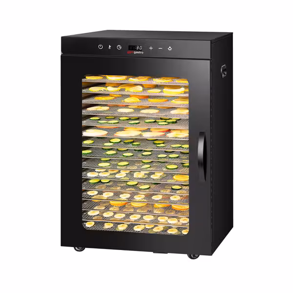 Professionell Torkugn i rostfritt stål / Kraftfull Dehydrator - 16 hyllor - 30–90 °C - 1,5 kW