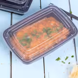 (300 pcs) Food Lidding Tray Polypropylene - 222x150x16mm - Rectangular - Transparent
