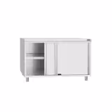 Edelstahl Arbeitsschrank ECO - 1200x600mm - mit Schiebetür