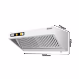 Cappa a parete Professionale Snack autoaspirante - 1600mm - Prof.700mm - con regolatore di velocità, filtri a labirinto antigrasso e illuminazione LED