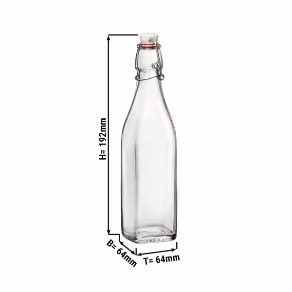 (12 stuks) Bormioli Rocco | Glazen fles - met beugelsluiting - 250ml