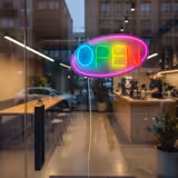Insegna luminosa a LED - OPEN - Multicolore e dimmerabile