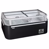 Commercial Island Freezer - Head Case - 1850x850mm - 523 Litres - with Baskets - with Dividers - Black